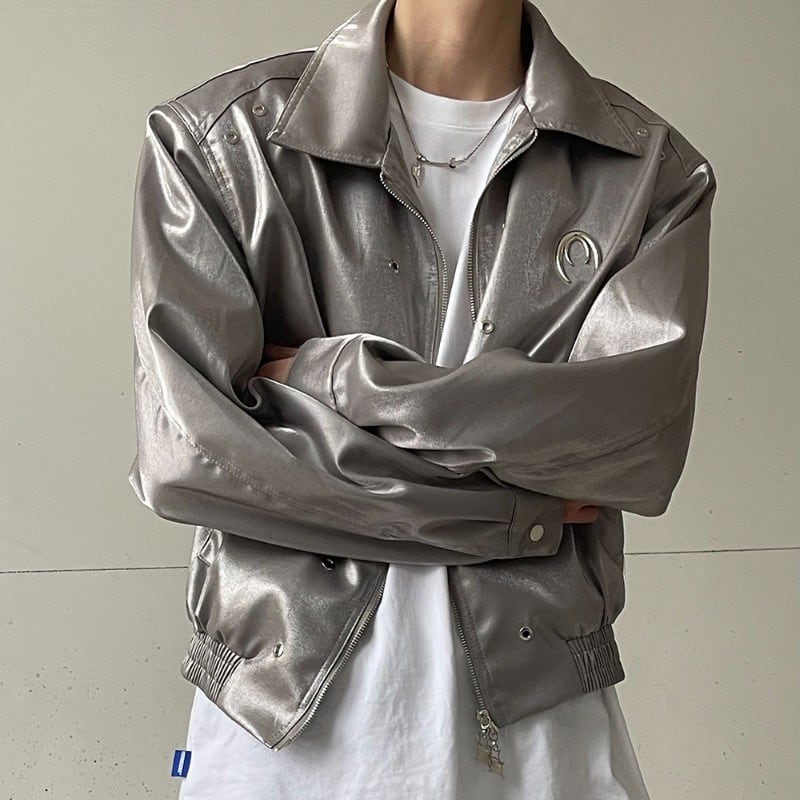 光沢ショルダーラペルジャケット C10369