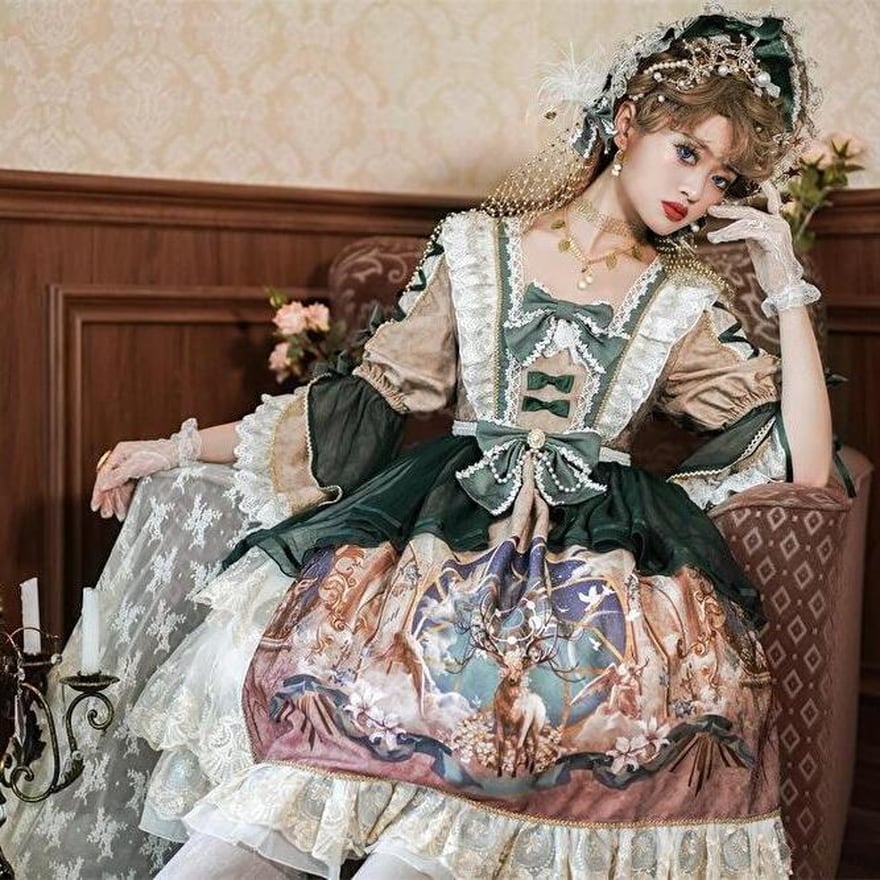 【海外作家様】ブライス アウトフィット ロリータワンピース/帽子/ボンネット ロリータ ボンネット ヘッドドレス 帽子 フリル 羽 レース 中世
