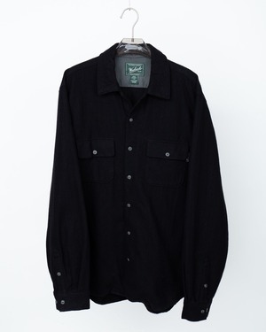 "WOOLRICH" open collar wool shirt