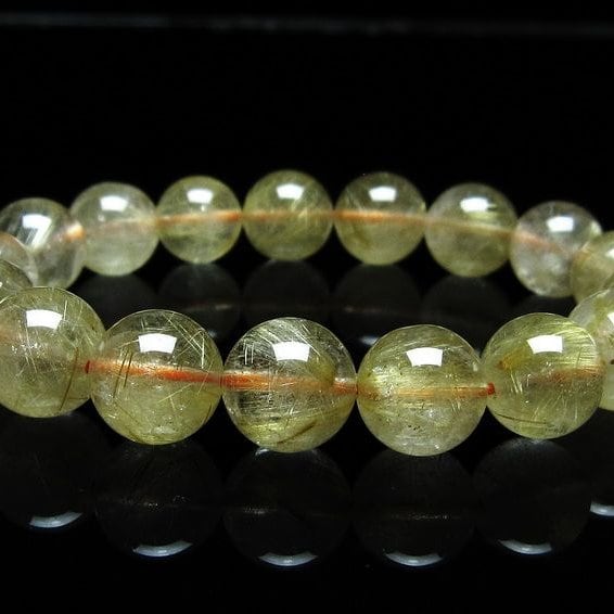 ルチルクォーツ ブレスレット 12mm タイチンルチルクォーツ タイチンルチル 一点物 メール便可 [M便 1/10] 111-49082