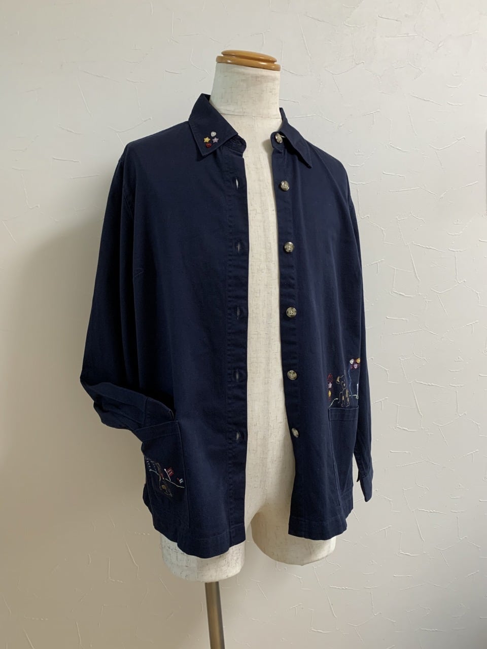1990's Embroidery Long Sleeve Shirt Jacket