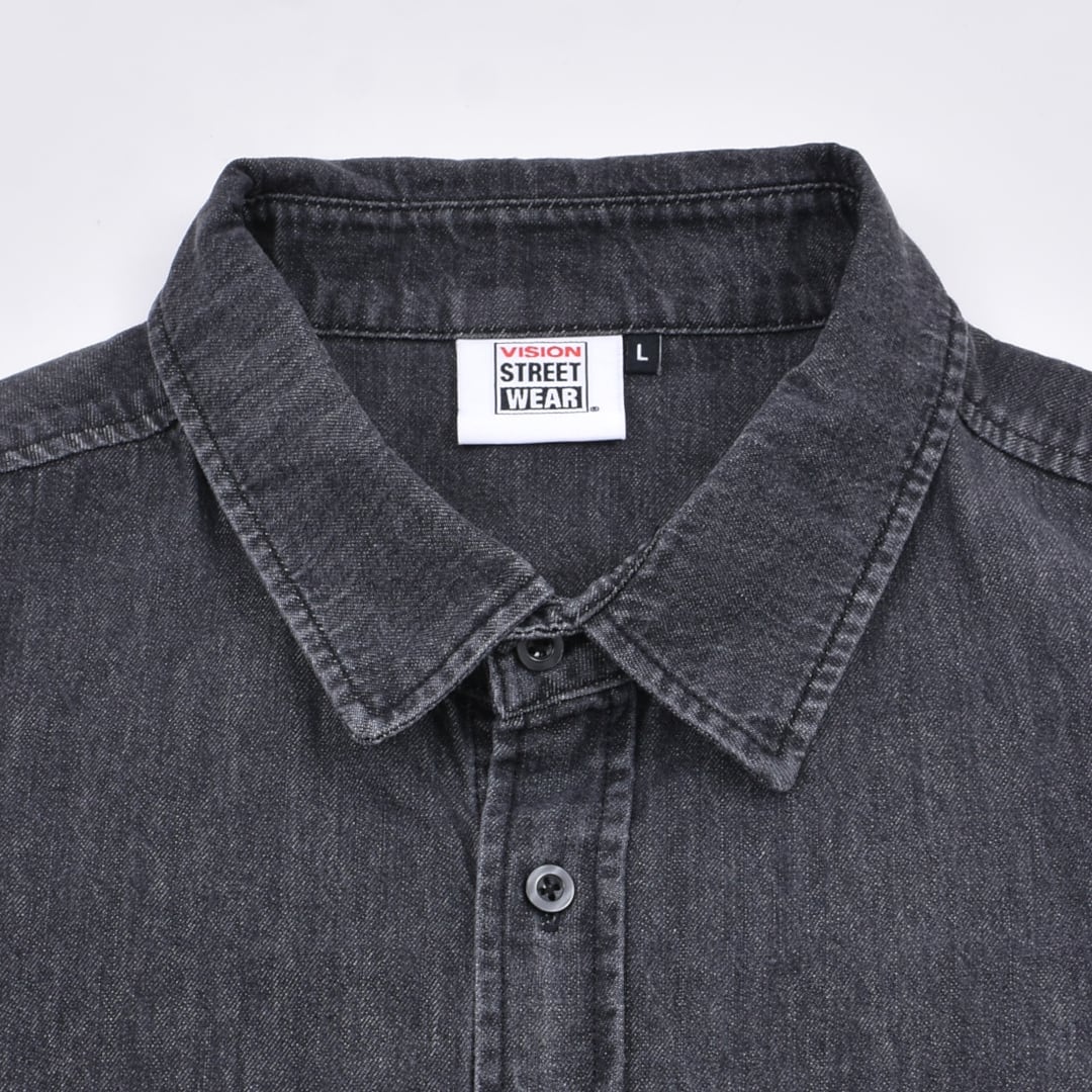 0時まで！【レアサイズ!!】A Love Movement ALM デニムシャツ 9/26 完売BLUE再入荷！】50%OFF☆VISION アーム刺繍デニムシャツ