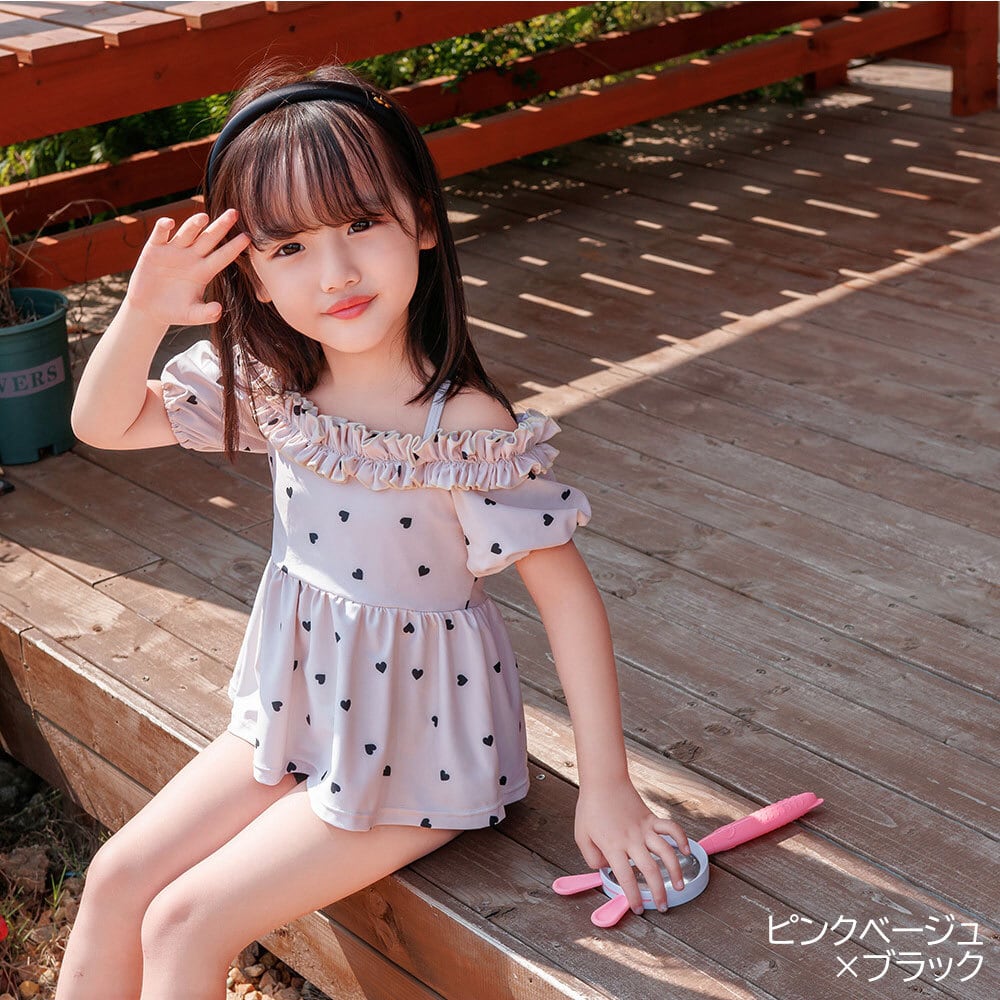 MARS ピンク ハート柄 セパレート水着 KGS8093 水着 女の子