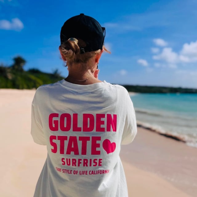 GOLDEN STATE Tee - Vanilla white / Pink