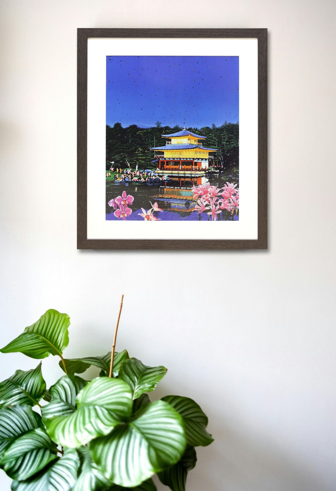 ヒロ ヤマガタ「ゴールデン パビリオン」展示用フック付アートポスター 絵画 インテリア アート