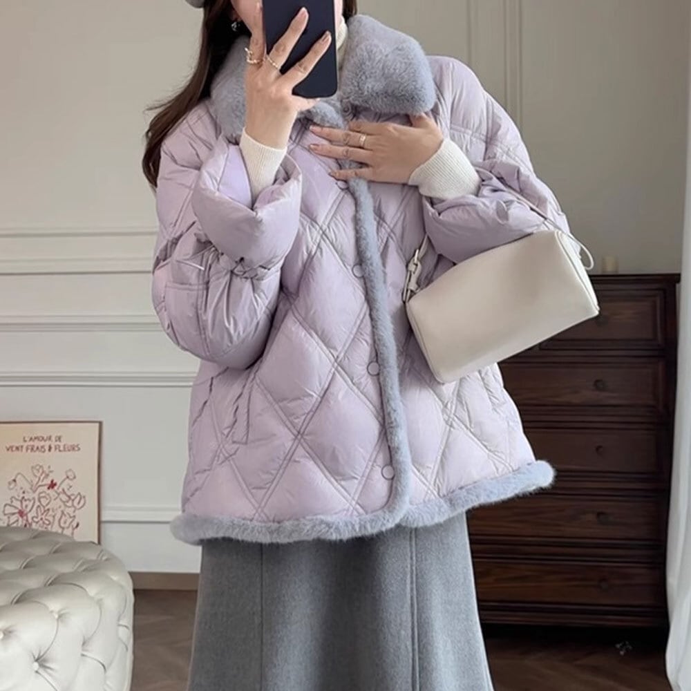 【送料無料】 キルティング ダウン ジャケット レディース 秋冬 韓国 ショート丈 アウター 防寒 保温 暖かい きれいめ 大人 かわいい カジュアル おしゃれ 通勤 通学 大人可愛い 大人女子