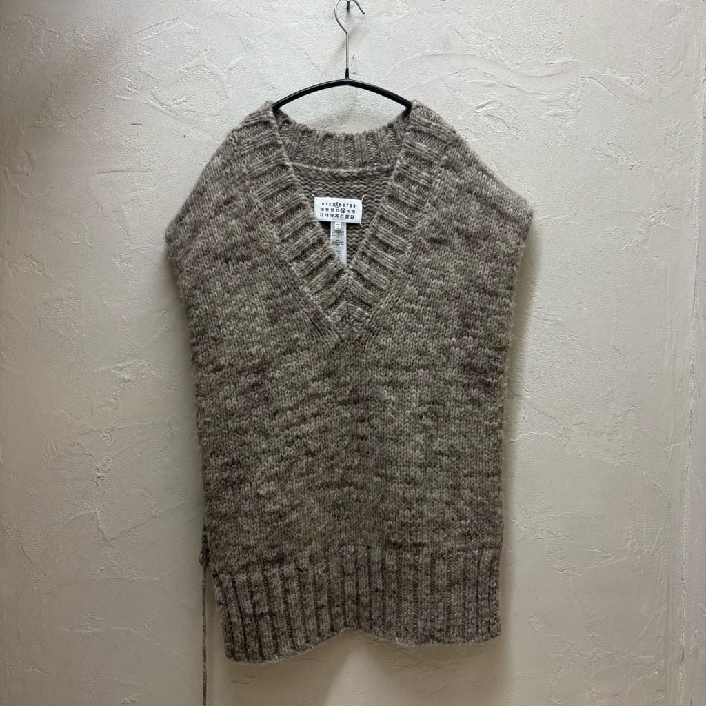 SHAREEF シャリーフ SHAGGY KNIT シャギーニット 2 ブラックパープル