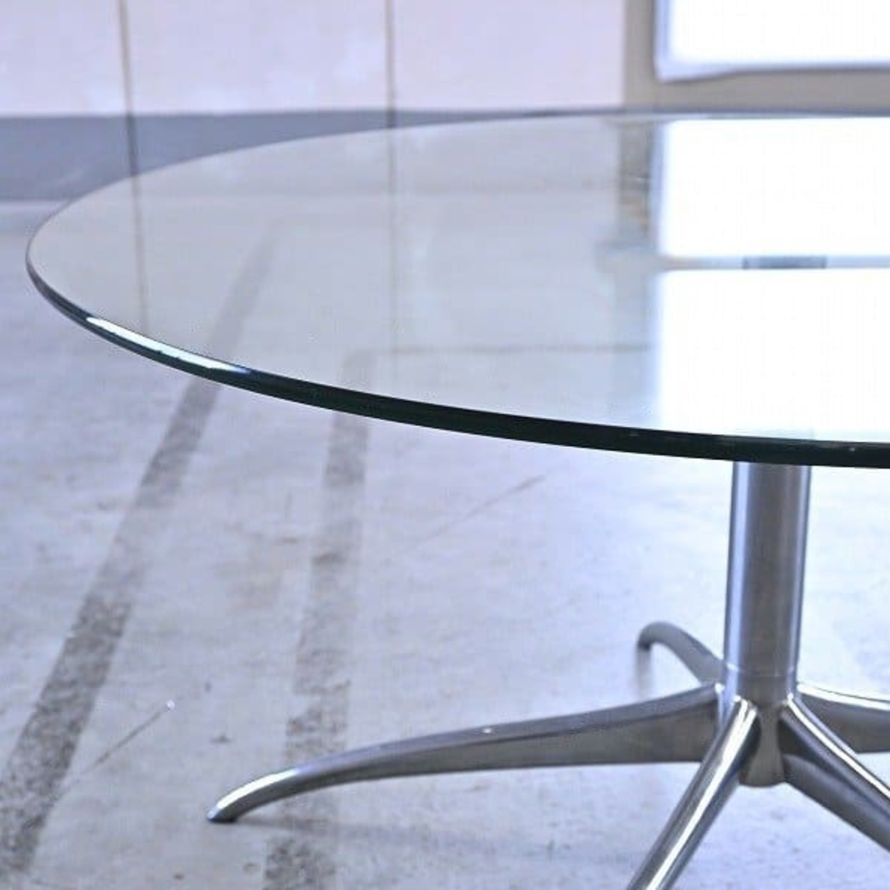 【引取限定】EKORNES ストレスレス 8万「アーバンテーブル」Lサイズ サイドテーブル ガラステーブル リビングテーブル エコーネス モダン【中古家具/中古インテリア/USED家具ユーズド家具/リサイクル】