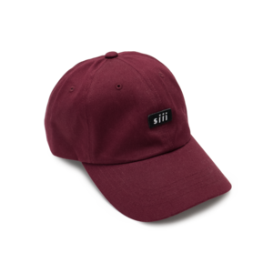 siii "BOX LOGO PATCH" COTTON CAP BURGUNDY