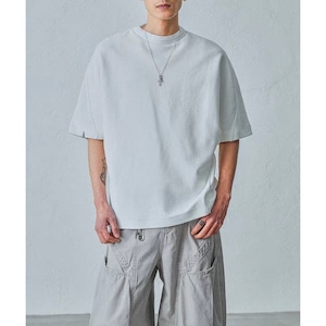 Washed mock neck tee 1486