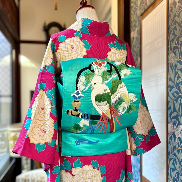 着物帯 アンティーク 名古屋帯(301番) 分る
