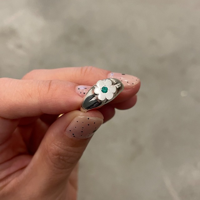 PISCES / "Flower" Ring - SILVER