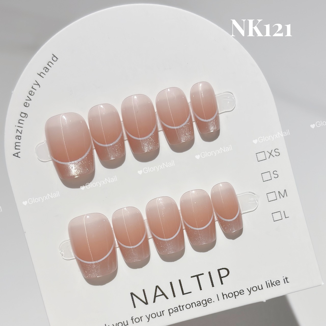 NK121 ネイルチップ サイズXS/S/M