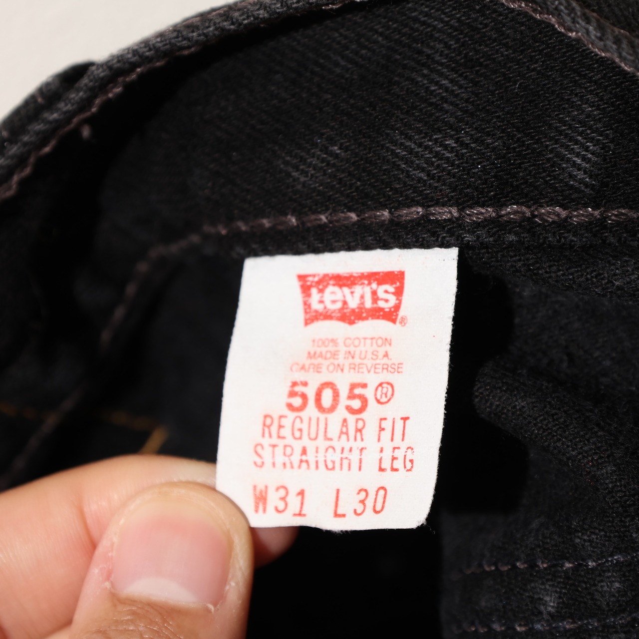 極美品 31×30 505-0260 USA 99年 Levi’s サルファーブラックデニムパンツ リーバイス