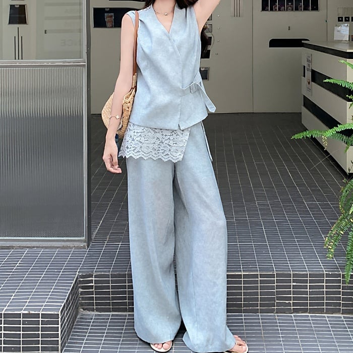 スタンドカラーワークジャケット＋スカートセットアップ（単品購入可