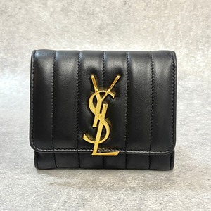 Yves Saint Laurent サンローラン コンパクトウォレット ブラック