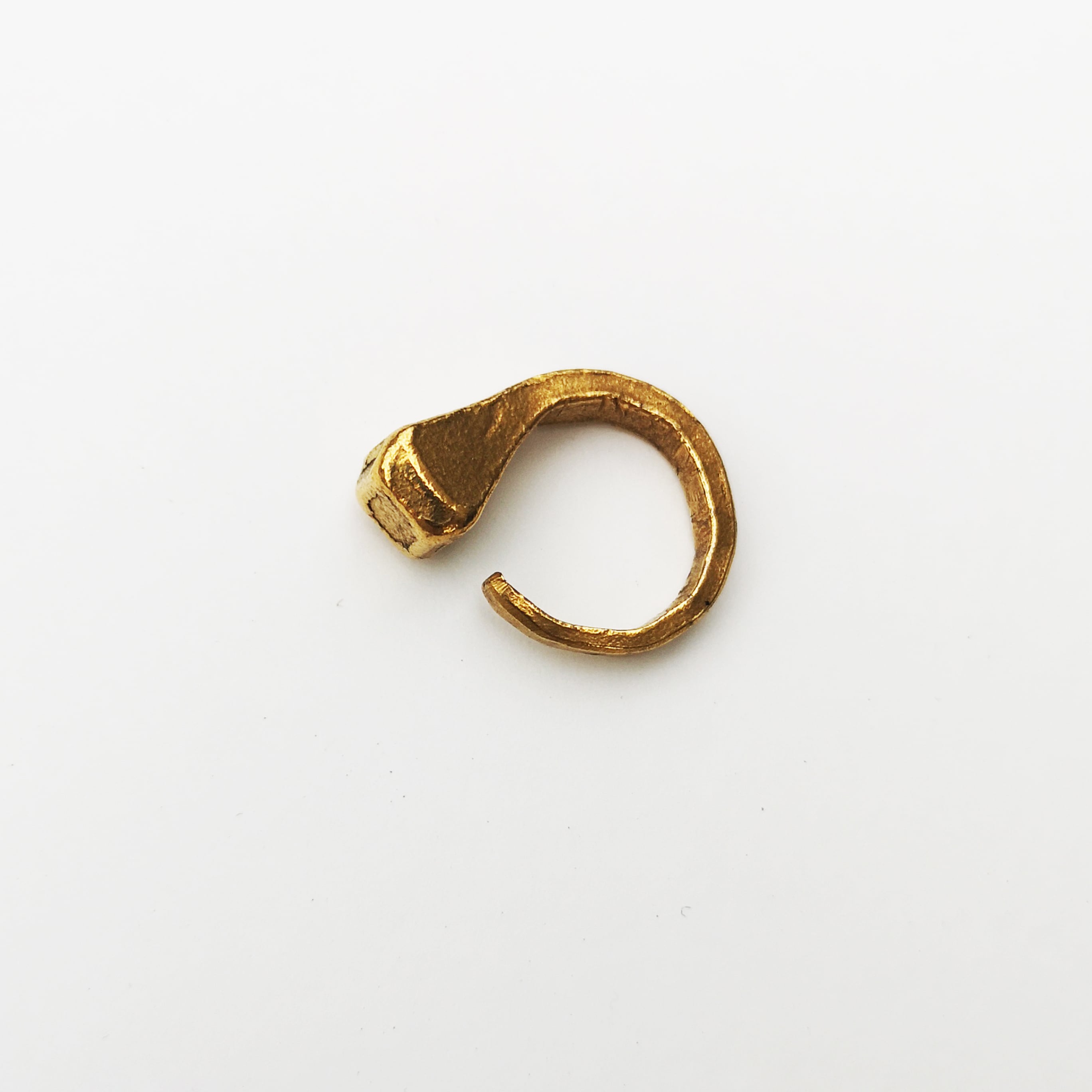 HORSE NAIL RING / 925 Sterling Silver plated in 23K Gold