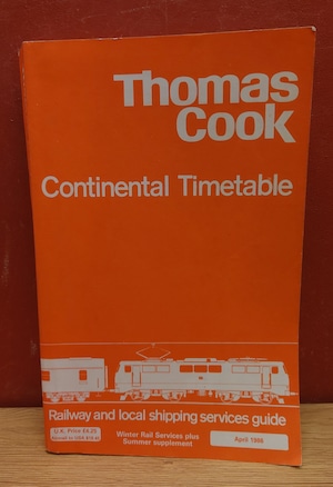 thomas cook continental timetable　1986　April