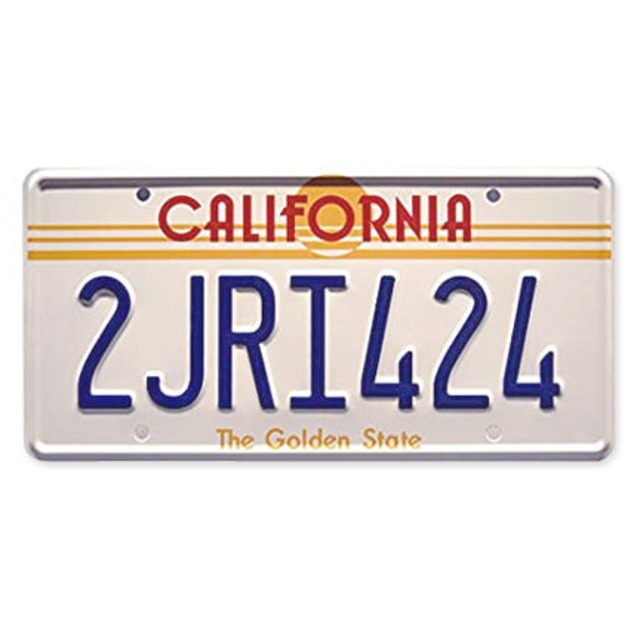 （2JRI424）ドミニク・トレット 1970ダッジ チャージャーナンバープレート カリフォルニア州
