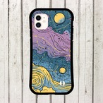 受注生産 iPhoneケース 紫の夜空と渦巻き星図｜星図アート STAR045B