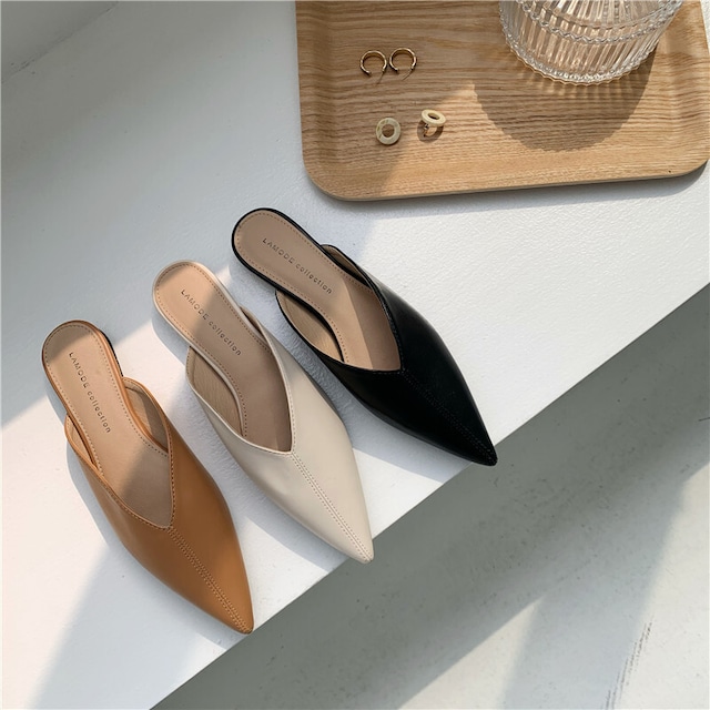 pointed toe low heel mules N10792