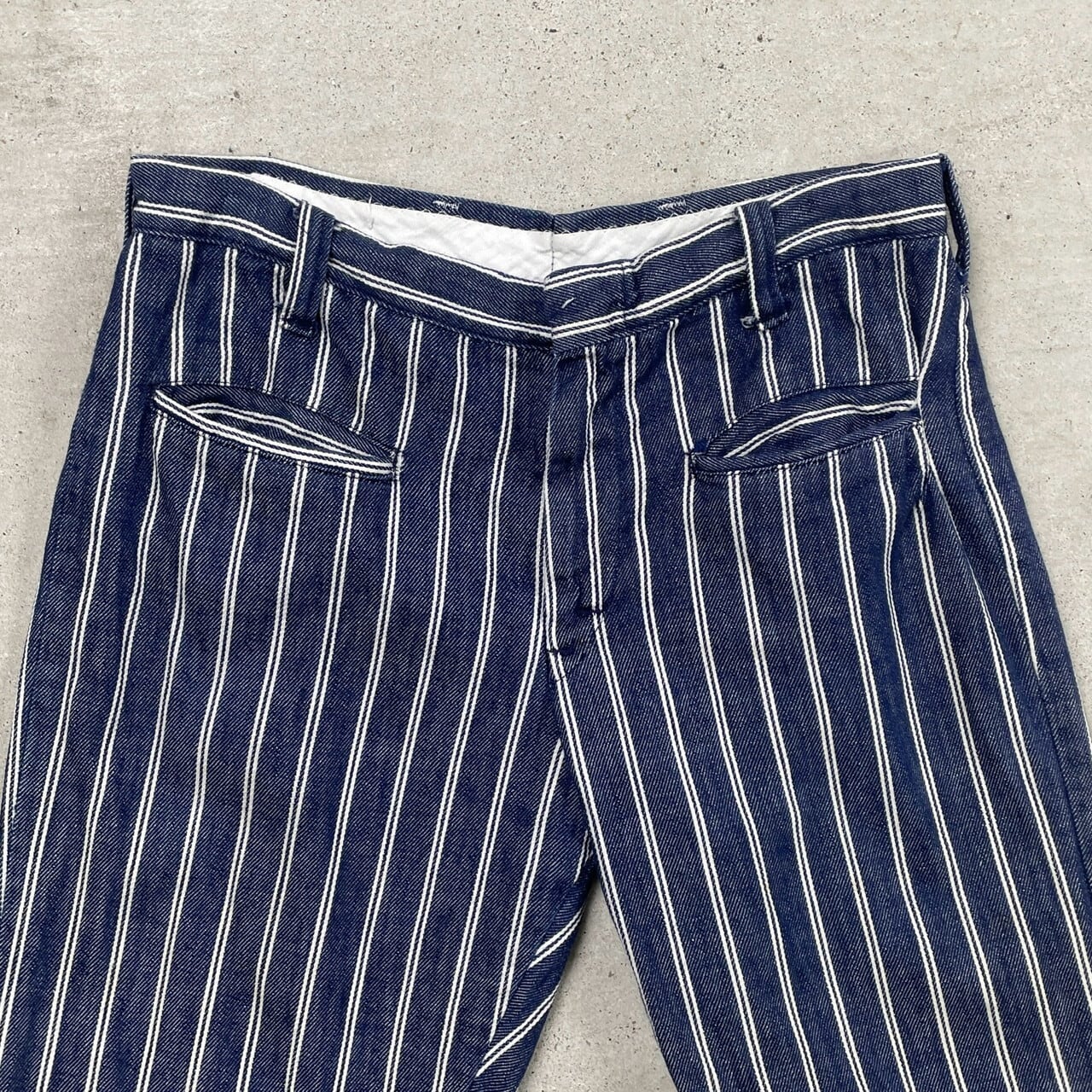 90s MiX DESIGN ベルボトム フレアパンツ　ヒッコリー 70年代 Anvil BRAND フレア ベルボトム ヒッコリーストライプ 42TALON
