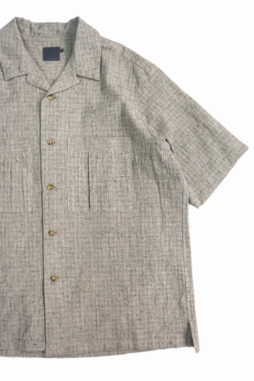 Nepped Check Open Collar Shirt