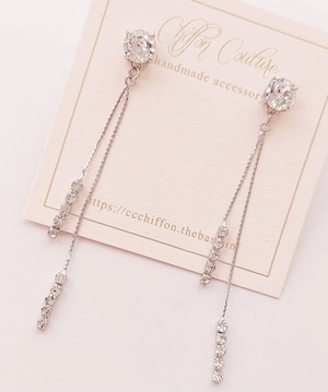 crystal earrings◇silver ◇