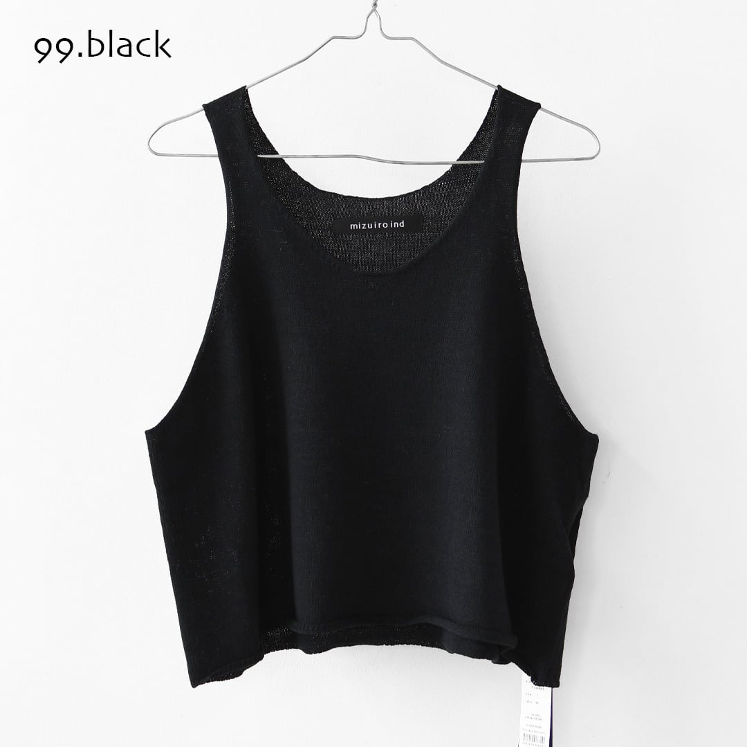 mizuiro ind [ミズイロ インド] U neck short vest [2-220043] Uネック