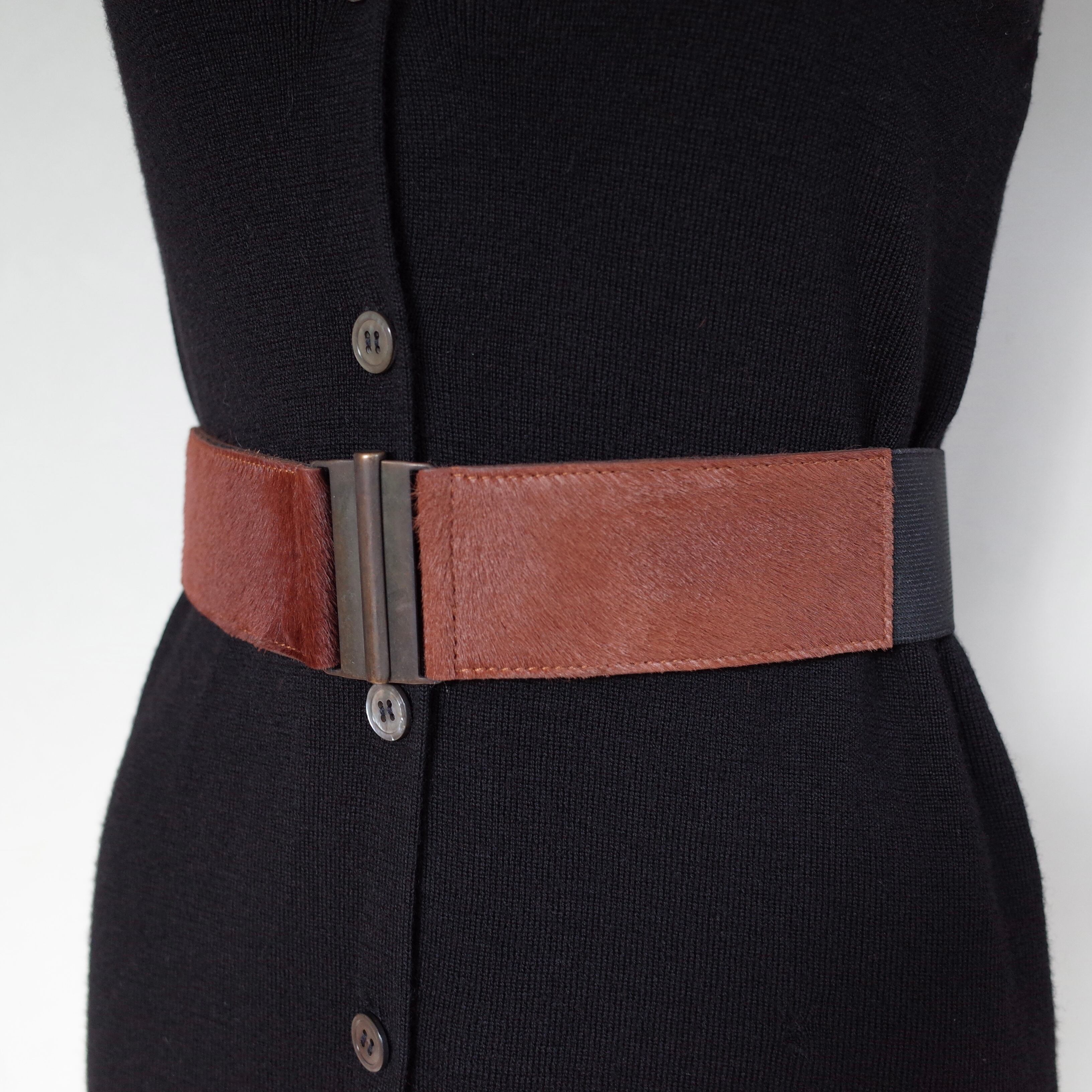 DRIES VAN NOTEN unborn calf leather belt