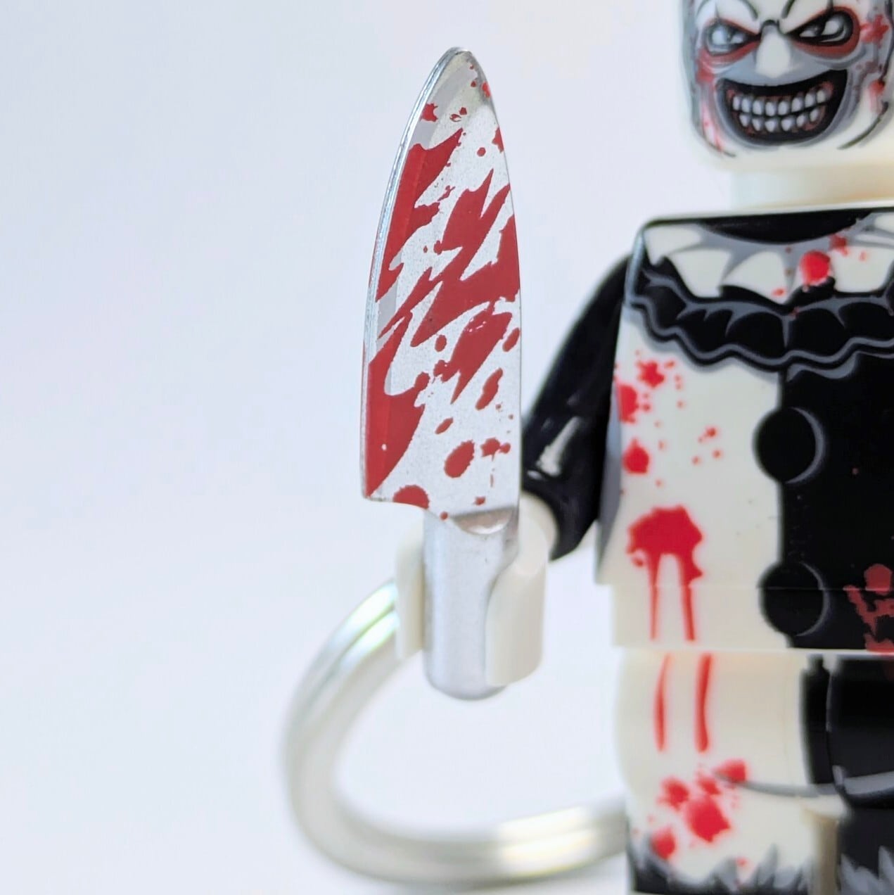 ★ブロックフィギュアキーホルダー★【 Terrifier テリファー 】アート・ザ・クラウン 〚アメリカン雑貨 アメトイ〛