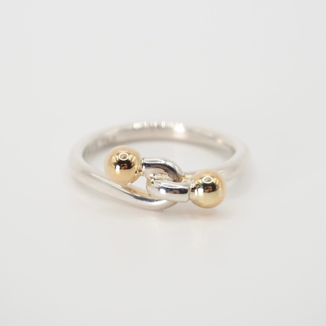 Tiffany&Co. 約10号 ラブノットリング シルバー925 K18 ティファニー