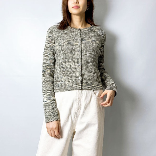 BLACK BY MOUSSY ブラックバイマウジー melange short length cardigan 070HS170-0100 2024春夏新作 [送料無料]