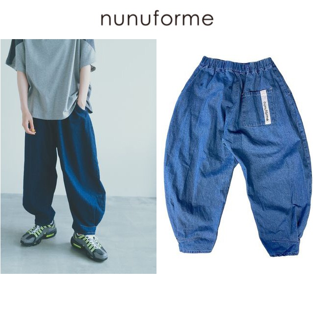 【nunuforme】20-nf21-618-017A ヘムタックカーブパンツ1（155）/2（163）