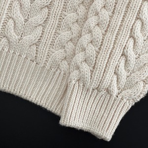 cable knit pullover　J00346