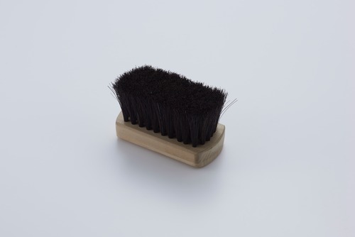 靴ブラシ　小　磨き用　黒馬毛　／　　Shoe Brush　S　for Polishing　black horse hair