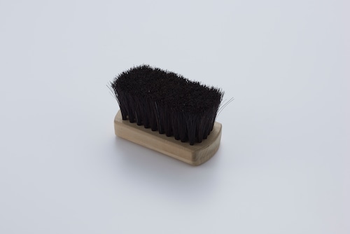 靴ブラシ　小　磨き用　黒馬毛　／　　Shoe Brush　S　for Polishing　black horse hair