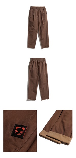 SALE 送料無料 【HIPANDA ハイパンダ】男女兼用 リバーシブル パンツ UNISEX REVERSIBLE EPANTS / BEIGE・BROWN