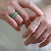 【13号 】 鮮やかなグリーン翡翠 甲丸リング A貨翡翠 jd_rg1967