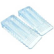 スライドドアロック ドアストッパー 引き戸 開き戸 差し込み式 いたずら防止 挟むだけ クリア (2個)