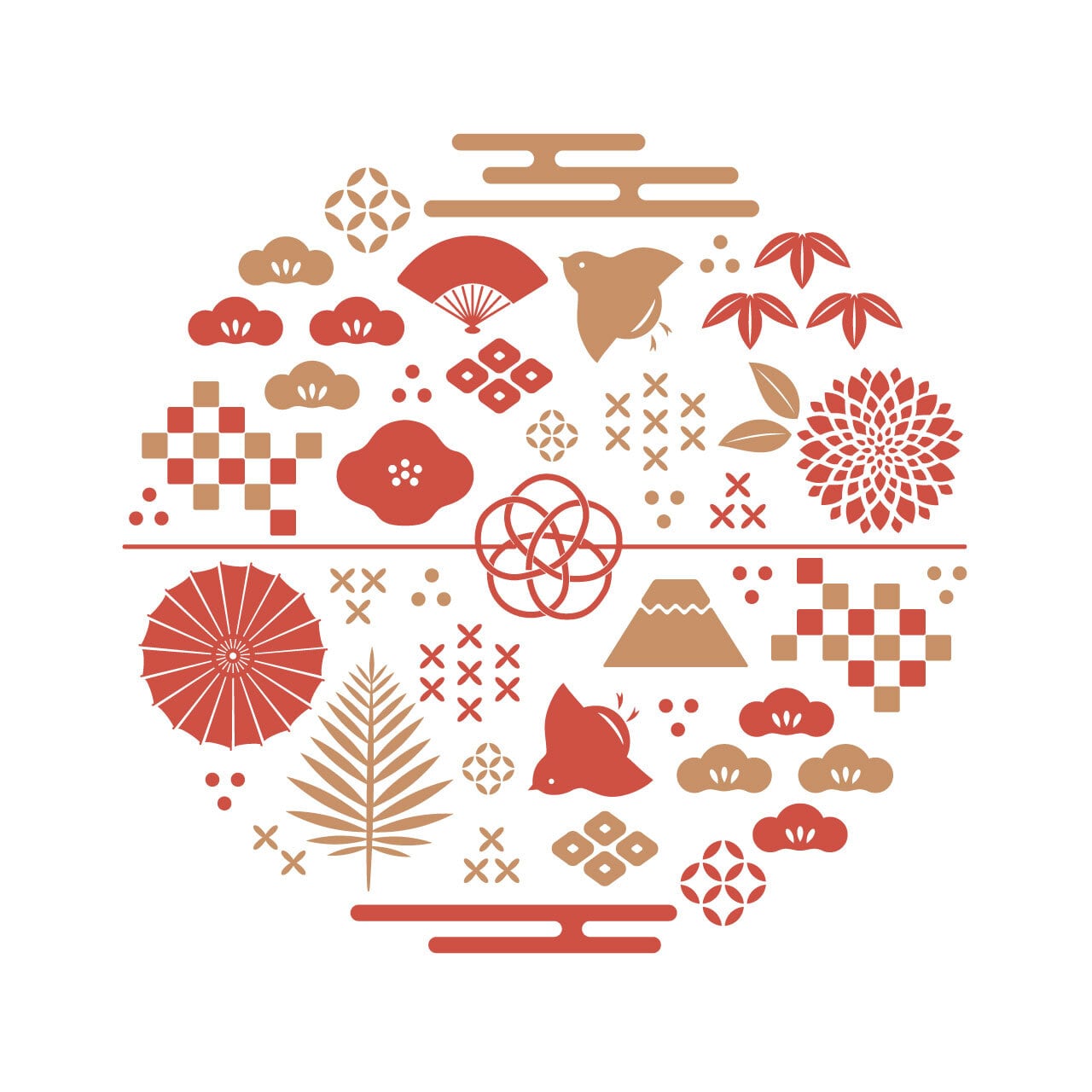 モダンホリデーキャンバスアート お正月ver