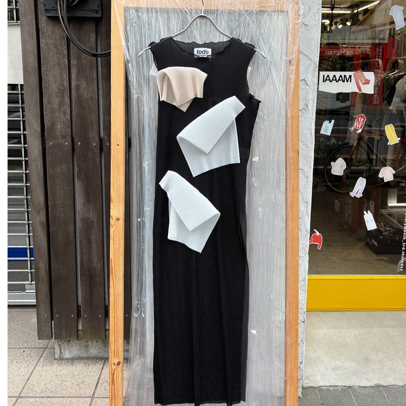 kotohayokozawa LONG SLEEVE DRESS (BLACK) TD22SS-PD05 | IAAAM