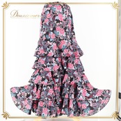 フラメンコ 衣装 ファルダ スカート 花柄 ラメ ボランテ フリル ダンス prima boutique プリマブティック パーティ 発表会 柄 模様 ブラック系 パープル系 ピンク系 ダンス衣装 フェス コスチューム おしゃれ ファッション ステージ 舞台 かわいい エレガント 軽い素材 レディース 高級感 ダンスパフォーマンス フラメンコスカート