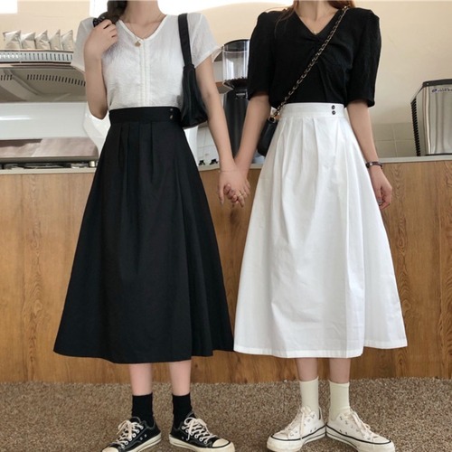 ✞ ストレッチソリッド カラーカジュアルAラインスカート エラスティック 伸縮 ソリッドカラー ✞ゴスロリ SM ミリ 甘ロリ クラロリ 和ロリ エレガント 黒ロリ 姫ロリ 華ロリ BB-BB5714950