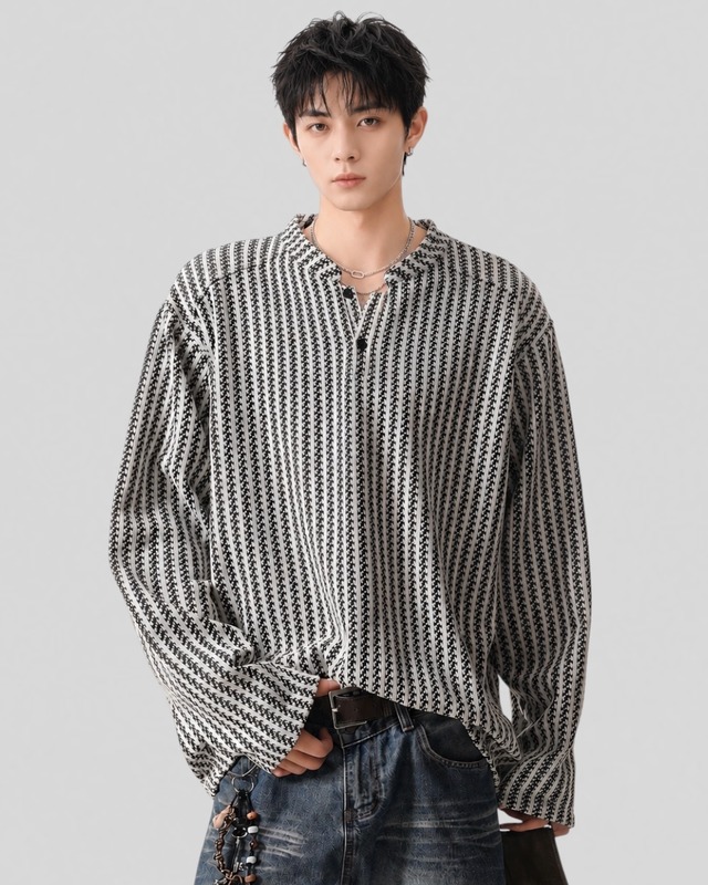 Stripe Weave Shirt（15％/70％/100％）