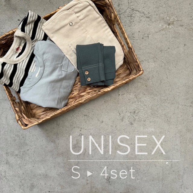 ◎送料無料/No.7 春のコーデ4点SET/Unisex/S(約90㎝)/トップス2点∔レギンス∔バッグ