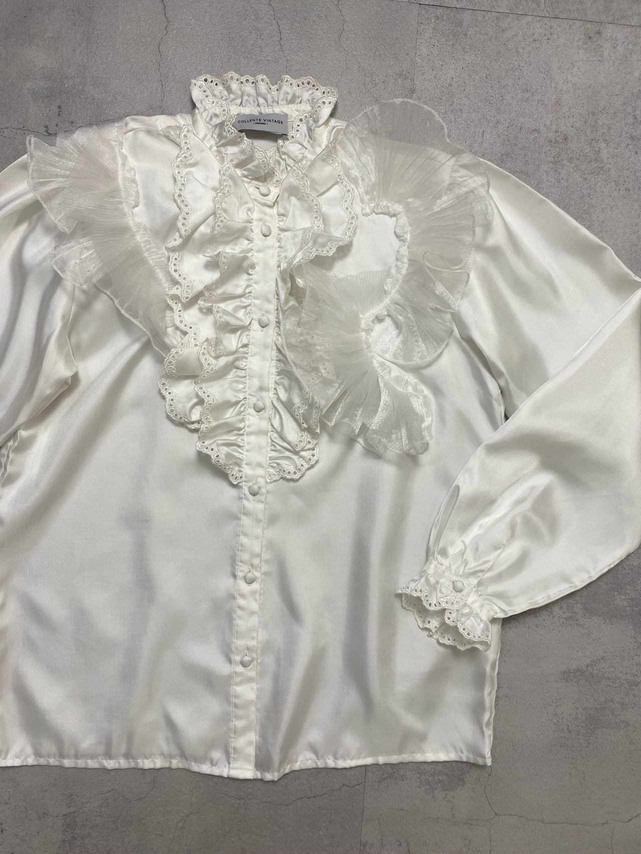 frill tulle design remake shirt-4165-6