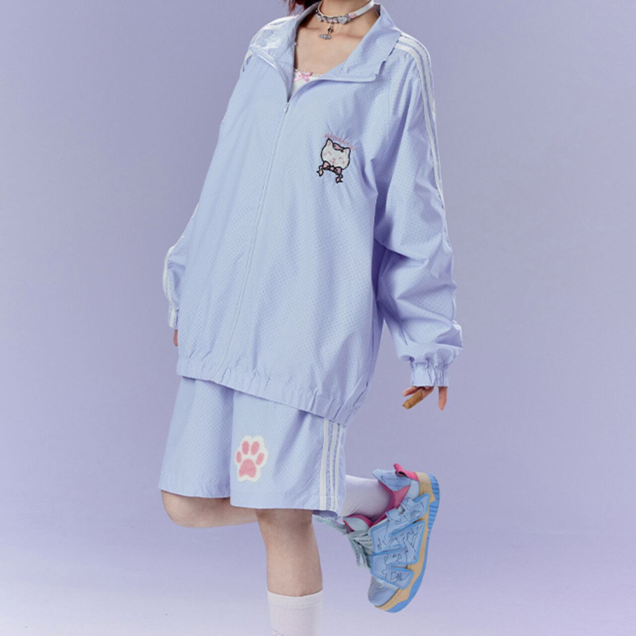 ネコジャージ上下セット　3color　1219