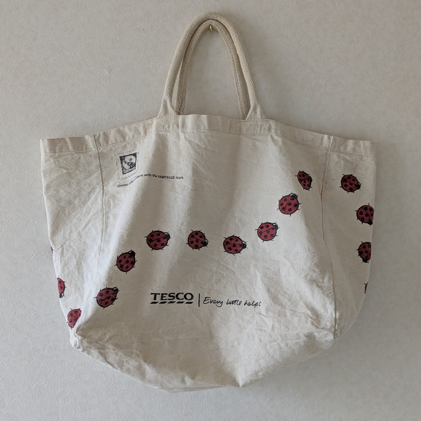 イギリス TESCO エコバッグ コットン てんとう虫 used 古着 | 古着屋