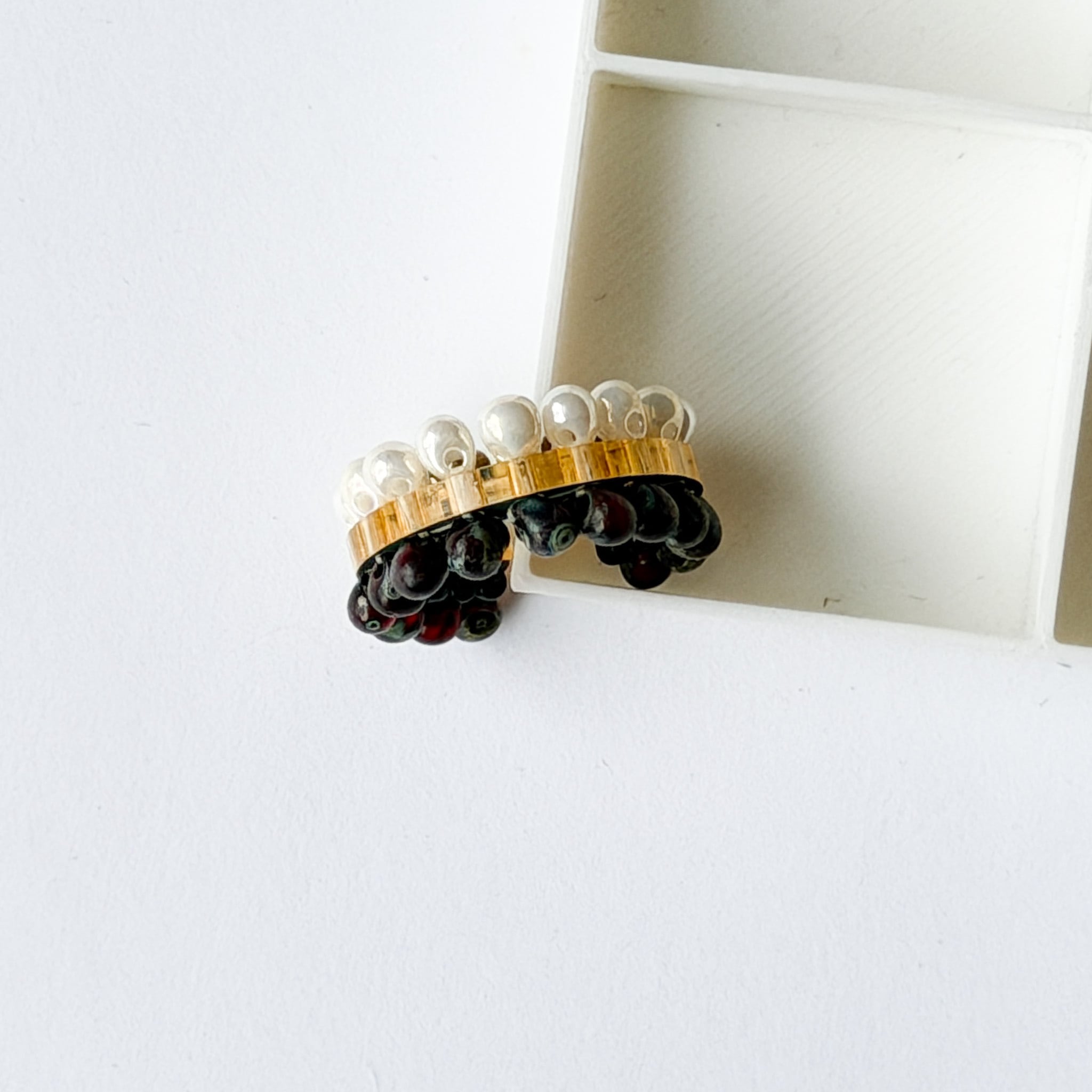 puzzle ring ear cuff 'bicolor' [14]
